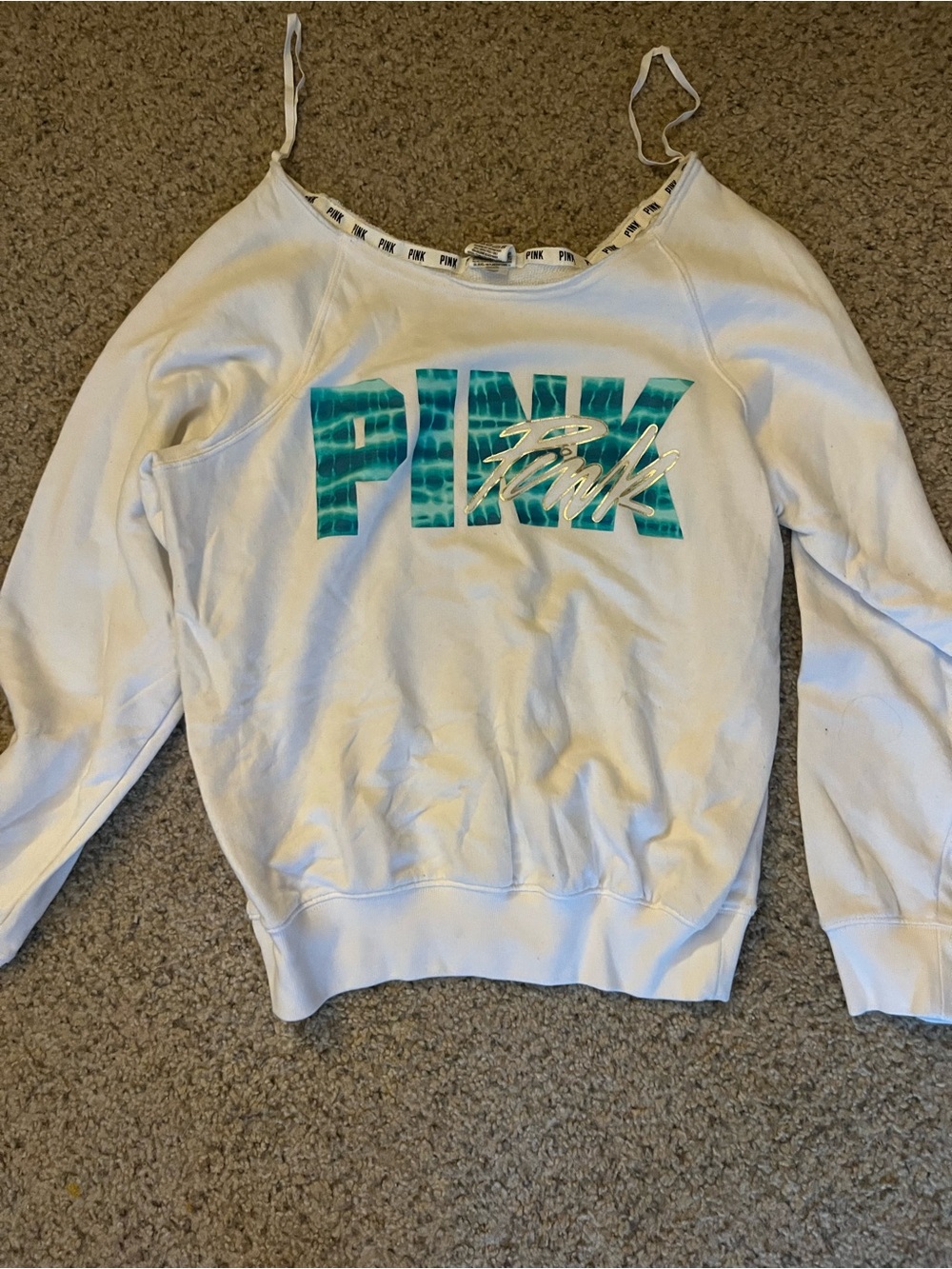 PINK off the shoulder sweatshirt
